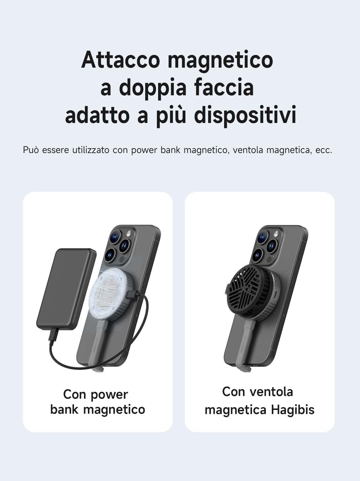 Hagibis Custodia magnetica M.2 2230 NVMe SSD con Magsafe per iPhone 15 Pro Max ProRes, USB C 3.2 Gen2 10Gbps a NVMe, custodia SSD esterna in alluminio per MacBook, iPad Pro, Android (MC100)