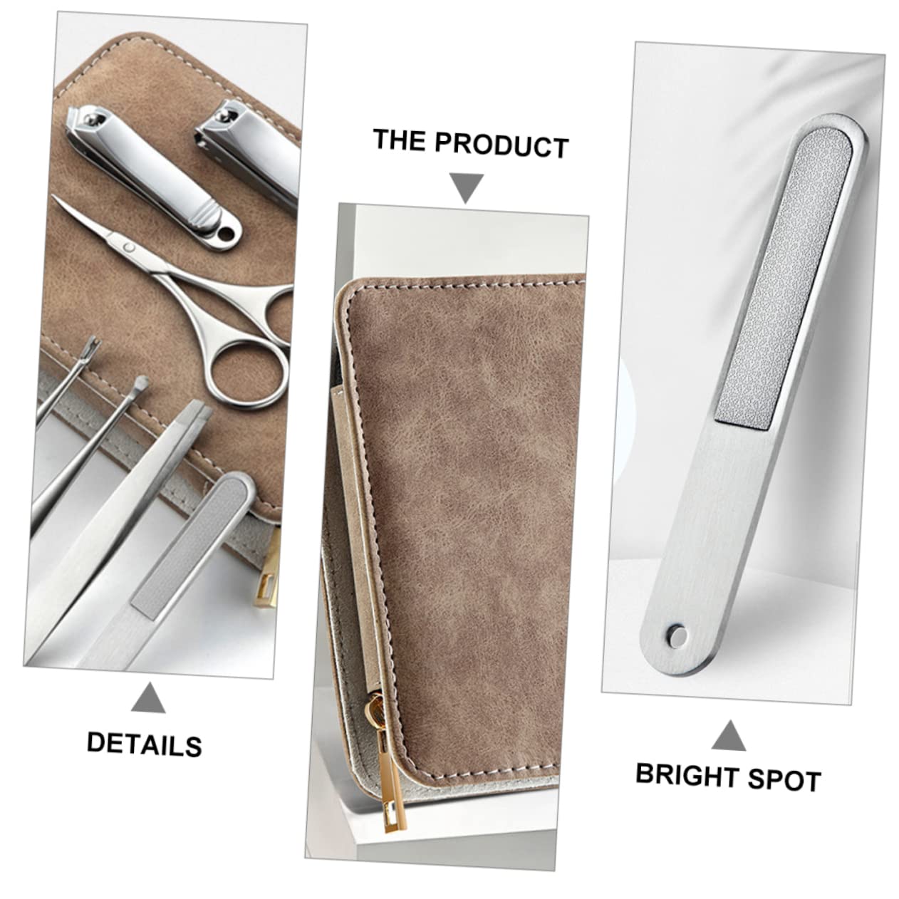 Tronchesino Set 8 Pezzi Professionale Unghie Piedi in Acciaio Inossidabile Custodia in Pelle Pu Pratico e Confortevole per Uso Professionale e Domestico
