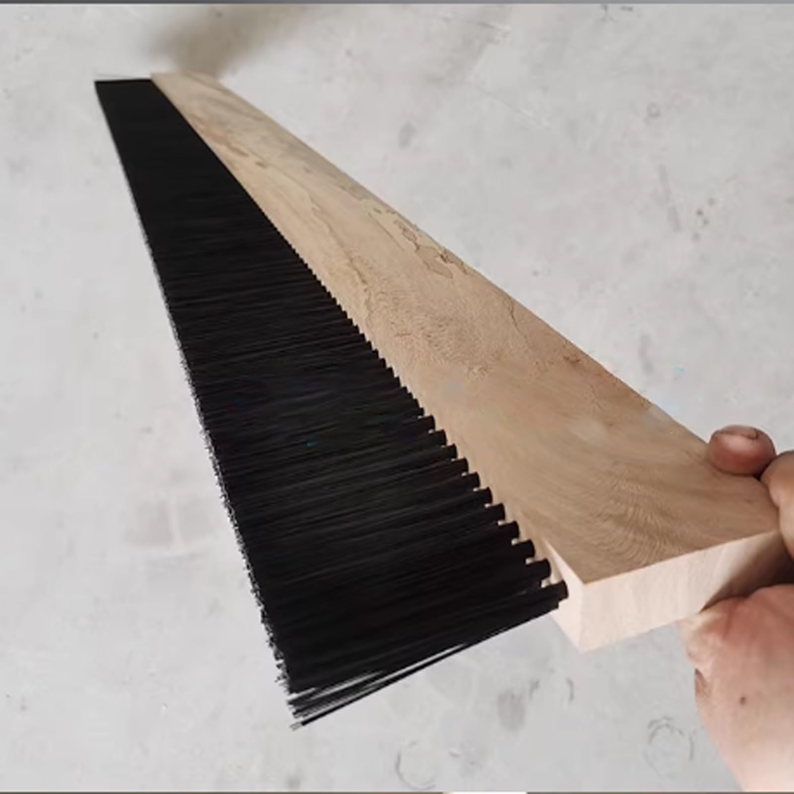Cepillo de PVC de 2 piezas, cepillo de nailon industrial for limpieza de polvo de plástico, cerdas largas y suaves, cepillo de placa de polipropileno, cepillo de tres filas de lana.(800*30mm)