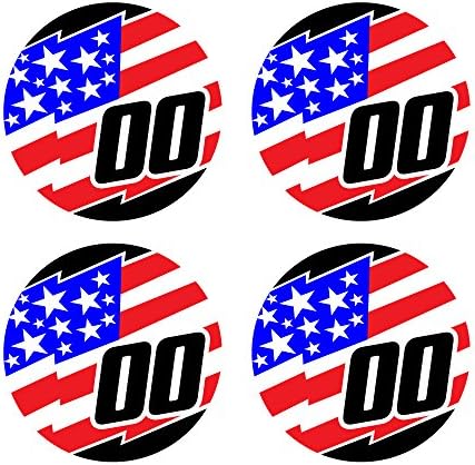 Custom Baseball Bat Decal Set - Jagged USA American Flag Design Bat Knob Sticker