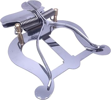 Trumpet Trombone Marching Lyre Clamp-On Holder Lyre Sheet Music Clip Stand Silver-Plated