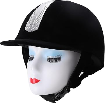 Horse Riding Helmet, Adjustable Breathable Stainless Steel Equestrian Helmet, Shock Absorbing & Impact Proof Design with Detachable Features, Ideal for Adults Riding Gear