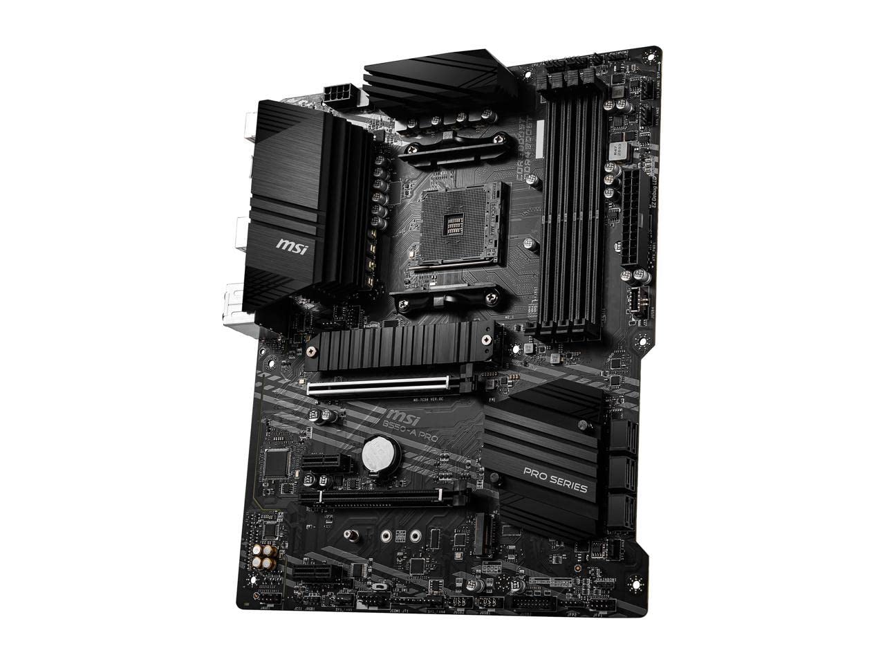 Photo 1 of MSI B550-A PRO ProSeries Motherboard (AMD Ryzen 5000, AM4, DDR4, PCIe 4.0, SATA 6Gb/s, M.2, USB 3.2 Gen 2, HDMI/DP, ATX)