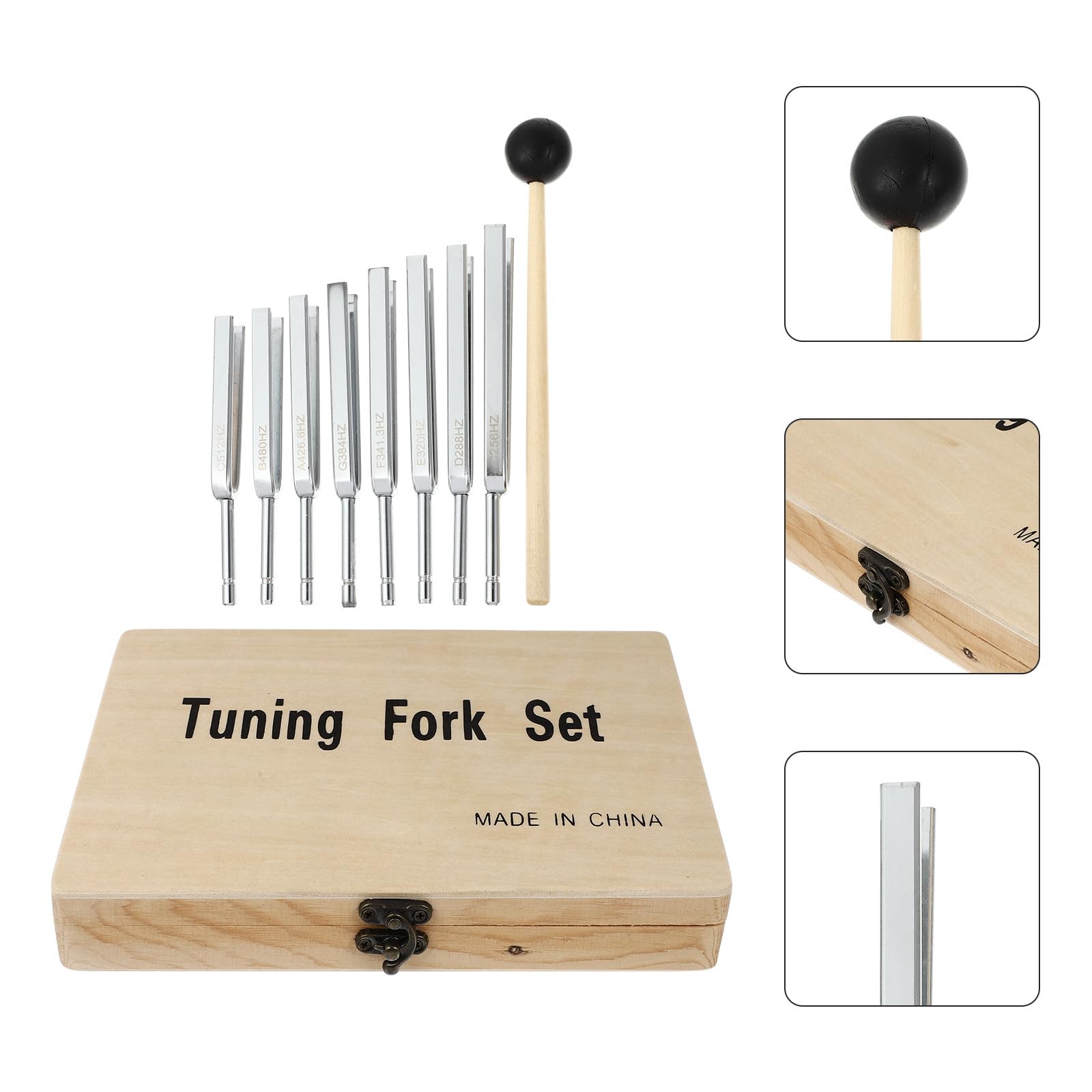 Kisangel Mehrzweck Stimmgabel aus Aluminium mit Glatter Runder Oberfläche und Langlebiger Konstruktion Einfaches Stimmgerät für Gitarre und Gitarrenzubehör im Musikunterricht