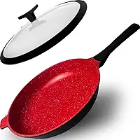 FRIGIDEIRA ARISTUS LINEA LUXURY INDUCTION 32CM CERÂMICA ANTIADERENTE COMPATÍVEL COM INDUÇÃO E GÁS (Ruby Black)