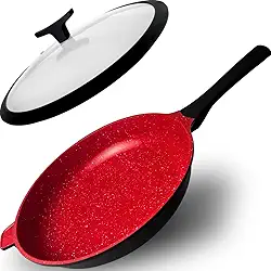 FRIGIDEIRA ARISTUS LINEA LUXURY INDUCTION 32CM CERÂMICA ANTIADERENTE COMPATÍVEL COM INDUÇÃO E GÁS (Ruby Black)