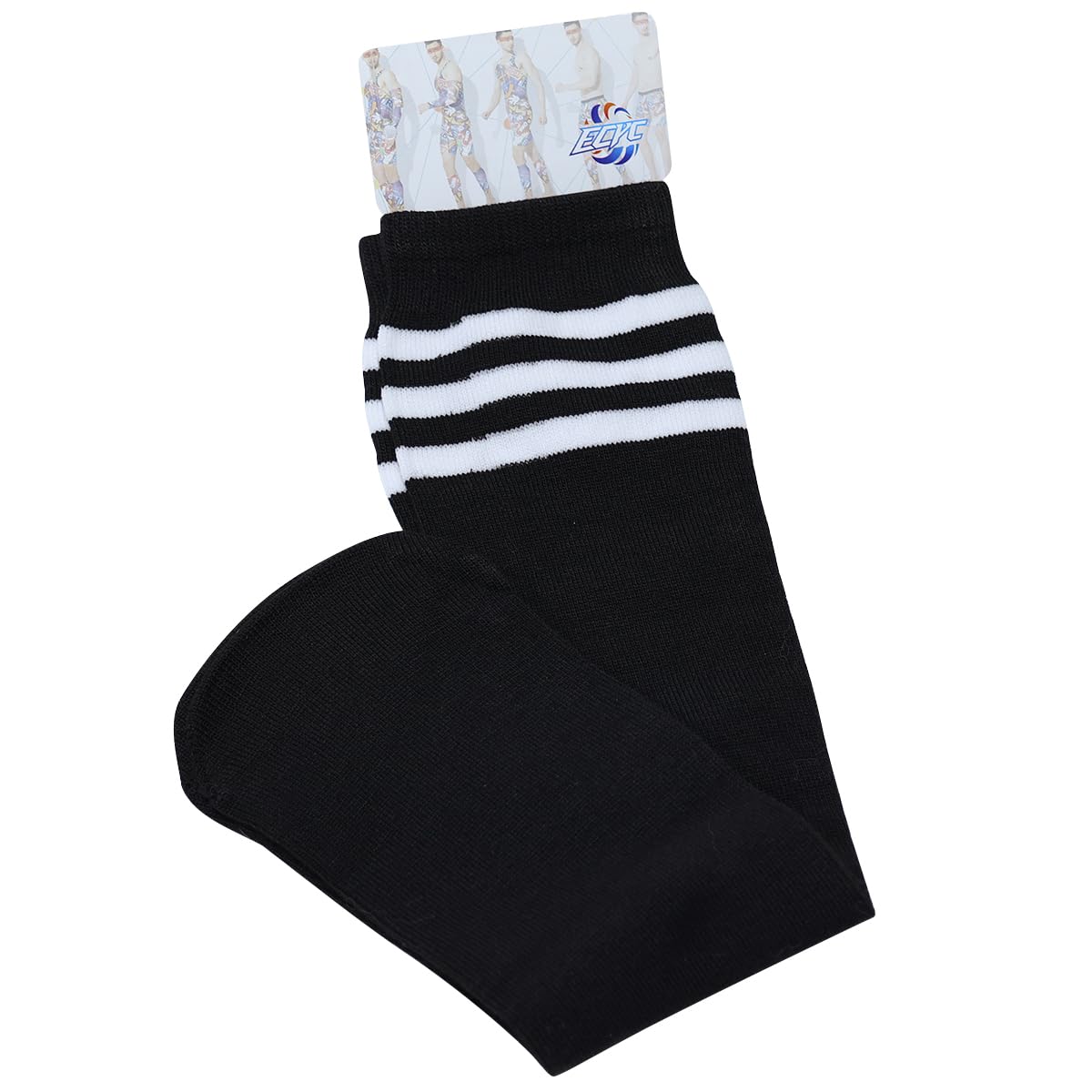 ECYC 1 Pair Black Kids Football Sock, Children Football Socks Sports Training Soccer Socks Breathable Long Football Socks