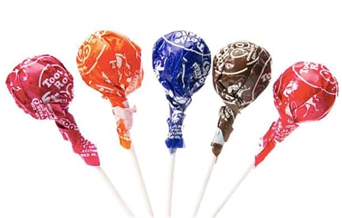 Miniatura 5 de Tootsie Pop Lollipop - Caramelo duro de 5 sabores para exteriores con rollo masticable Tootsie Roll Center a granel (2 libras)