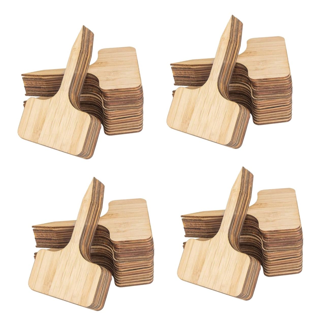 YARNOW 120pièces Étiquettes Bois Pour Plantes Marqueurs T-type Pour Jardin Lot De Identification Facile Des Plantes Et Fleurs