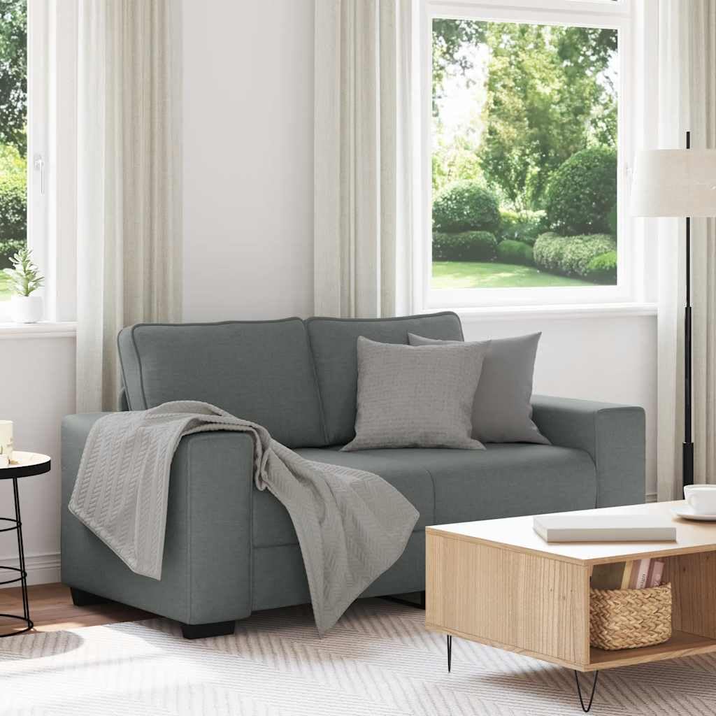 vidaXL Sofá de 2 plazas de Tela Gris Oscuro 160x77x82 cm, sofá, sofá de Dos plazas, sofá de 2 plazas de Tela, sofá de 2 plazas, sofá de Tela