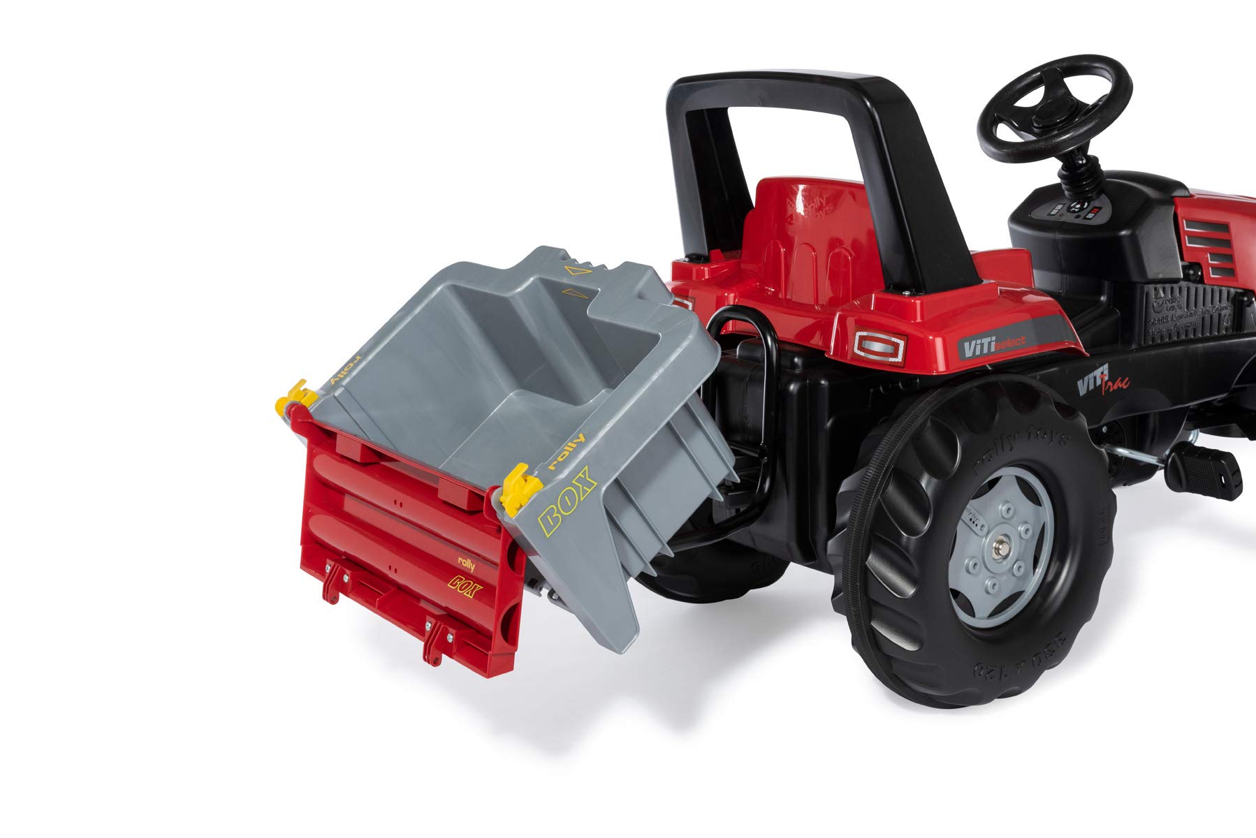 Rolly Toys RollyToys 408948 - Remolque para Tractores Infantiles (función de volquete, para niños de 3 a 10 años), Color Gris y Rojo