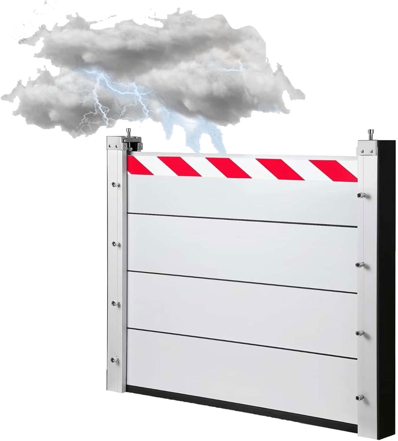 100cm High Anti-Flood Wall Aluminum Flood Protection Prevention Board Flood Barrier Shield 191cm 192cm 193cm 194cm 195cm 196cm 197cm 198cm 199cm 200cm Anti-Flood Flap(197 * 100cm)