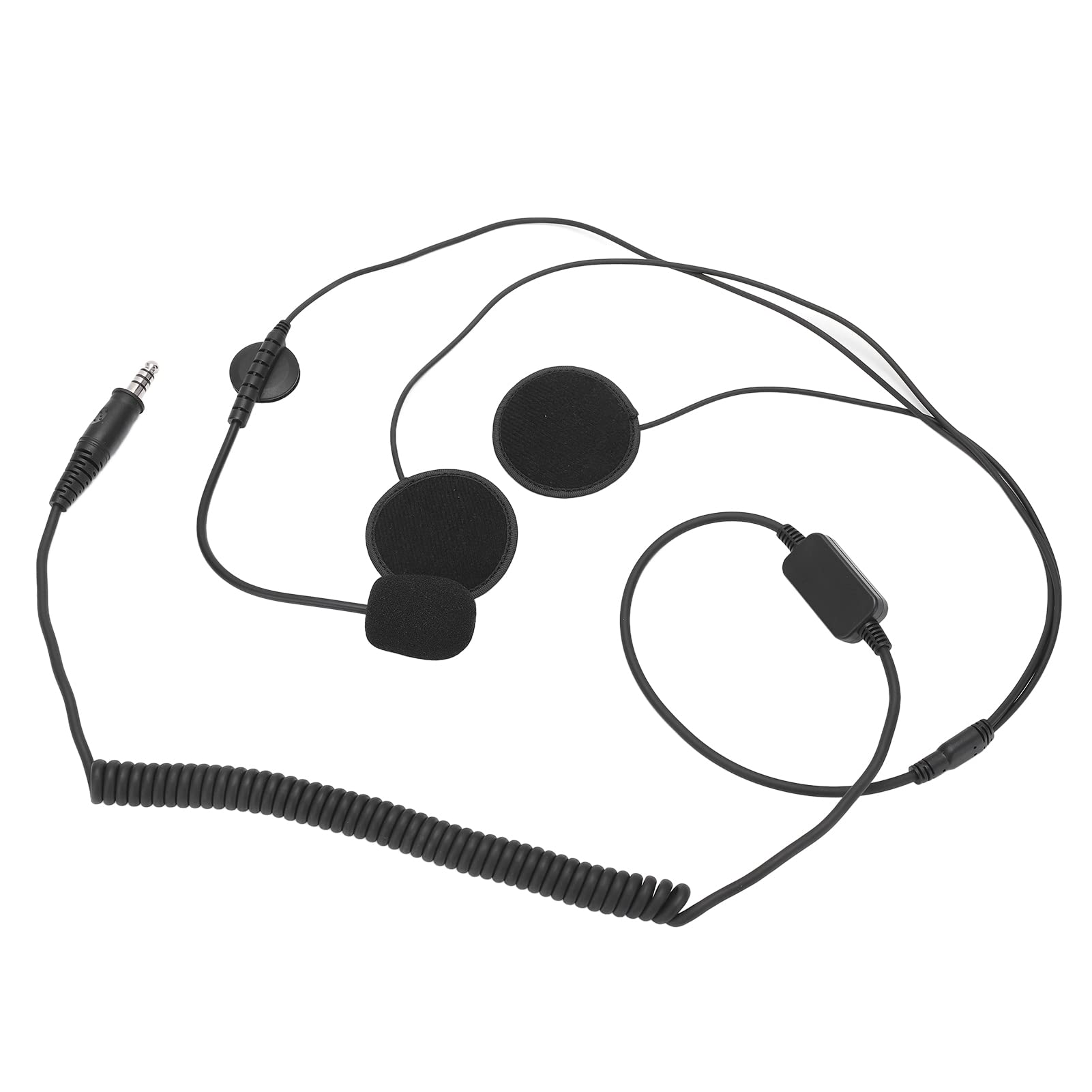 Kit Cuffie Casco con Microfono a Riduzione Dinamica del Rumore Cavo Estensibile 2m per Caschi Integrali Design Ergonomico