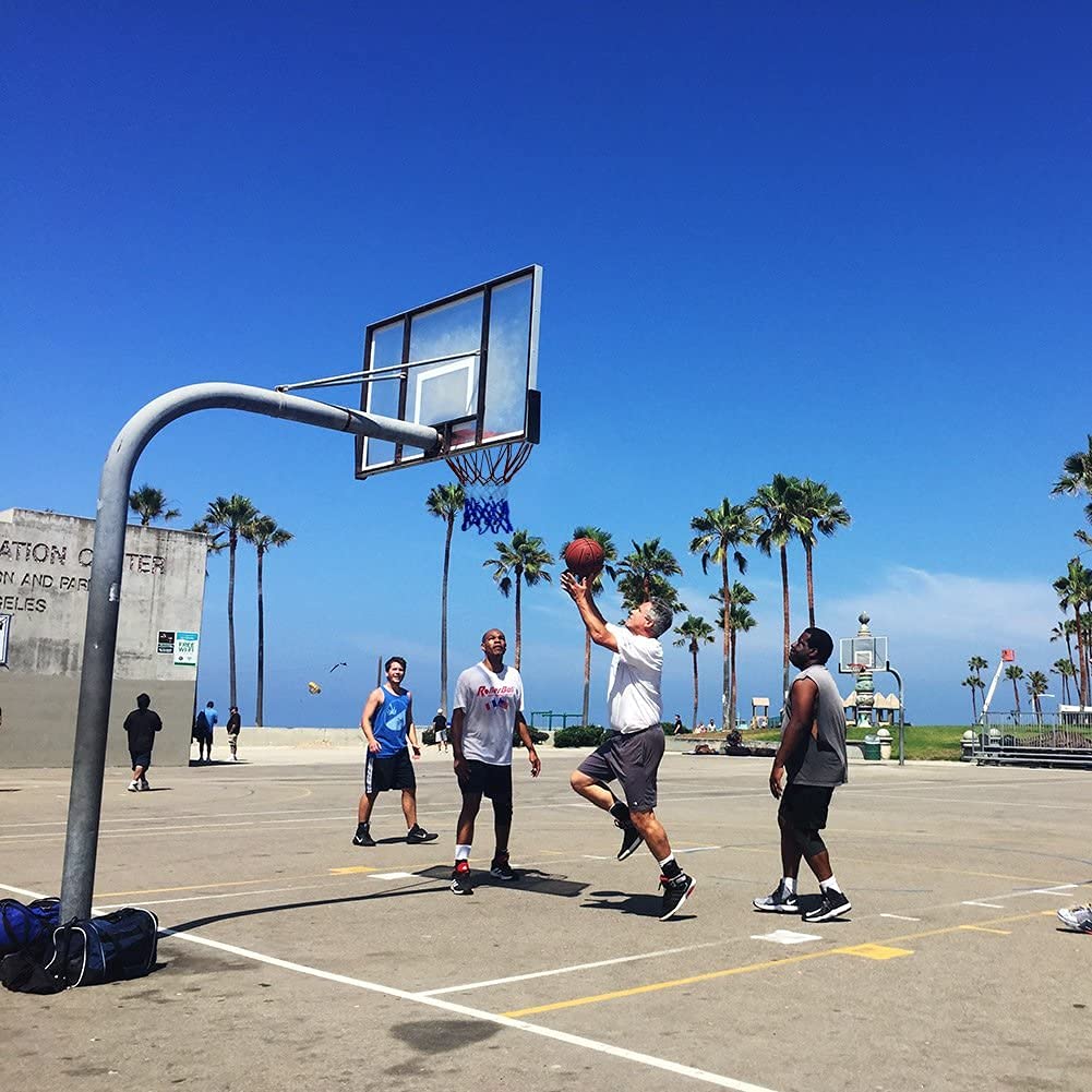 PIQIUQIU 2 x basketbalnet, duurzaam en alle weersomstandigheden, balnet voor standaard maat, basketbalkorf, 12 gaten, vervangend net voor outdoor, sport, basketbal, training