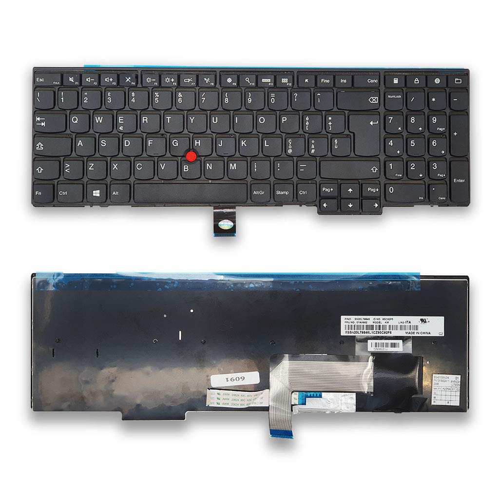 new net Keyboards - Tastiera Italiana Compatibile con Notebook Lenovo ThinkPad T540 T540P W540 W541 L540 L560 L570 T550 T560 P50s E531 E540 E545