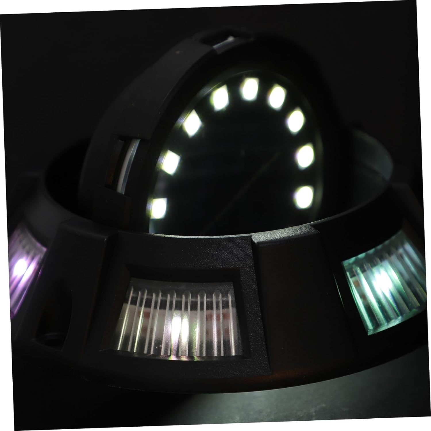 4Pcs Solar Ground Lights Outdoor Pathway Walkway Lights with Rotatable Side Glow Plastic In-ground Lawn Lighting for Garden Patio Driveway