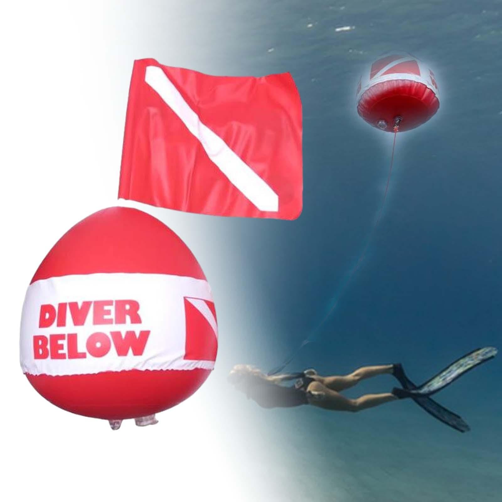 Galleggiante da Sub con Bandiera per Immersioni in Spiaggia E Pesca Subacquea.