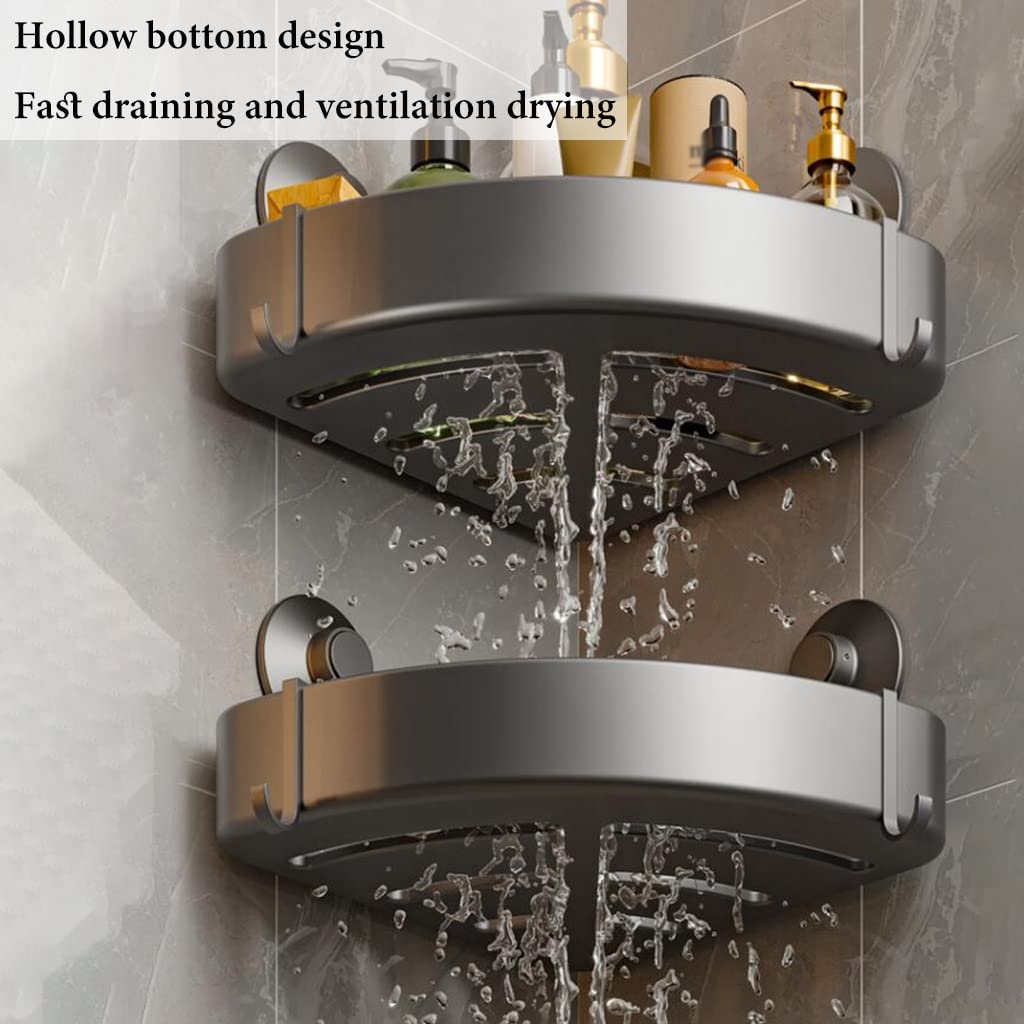 LARRO Douchemand Zonder Boren Doucheplank Zuignap Douchehouder Wandlijm Aluminium Ruimte Voor Badkamer Badkamer Zwart 1 Vloer 50 Cm Kleur Nero Maat 1 Vloer 50 Cm