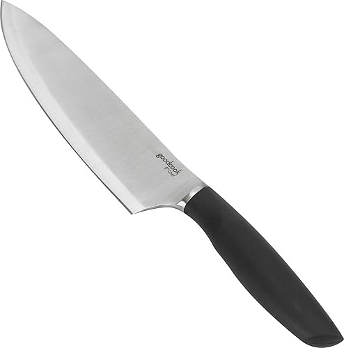 Vista 11 de GoodCook Touch - Cuchillo Santoku de 7 pulgadas, acero de alto carbono, agarre cómodo antideslizante, hoja de cuchillo con hoyuelos para cortar