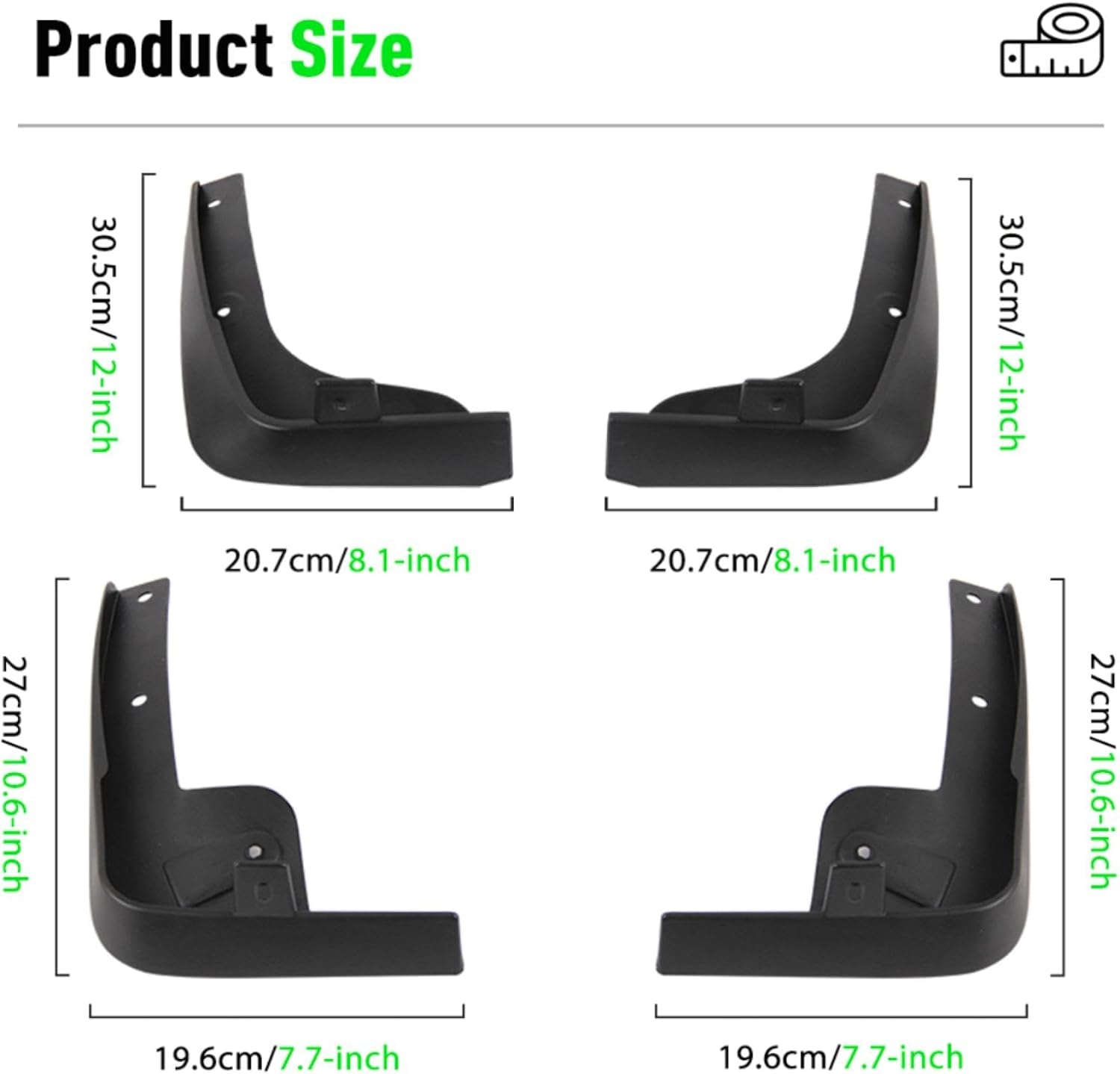 MIDOON 4PCS Car Mud Flaps Splash Guards Mudguards Car Mud Flaps Compatible with Nissan Tiida Versa C11 2007 2008 2009 2010 2011