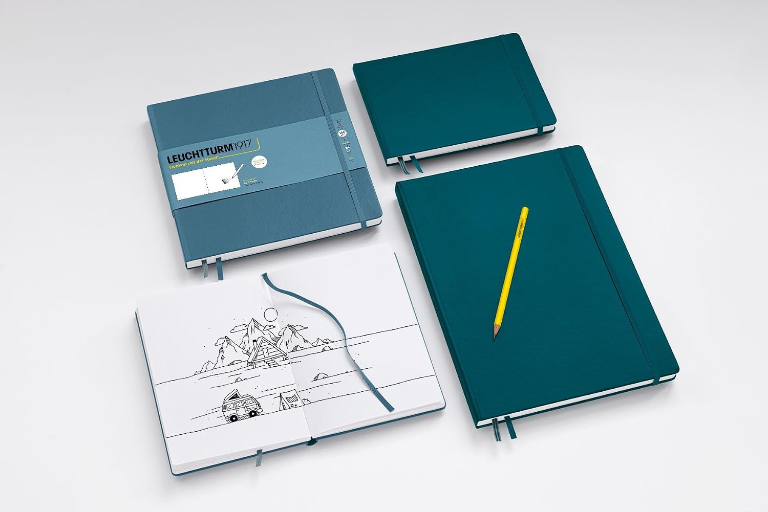 Leuchtturm1917 - Medium A5 Hardcover Sketchbook (Black) - 112 Pages of 150g/m² Paper image 2