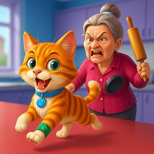 Bad Cat Granny Prankster Simulator - Annoying Cat Chaos I am pet cat simulator - Naughty Cat prank games
