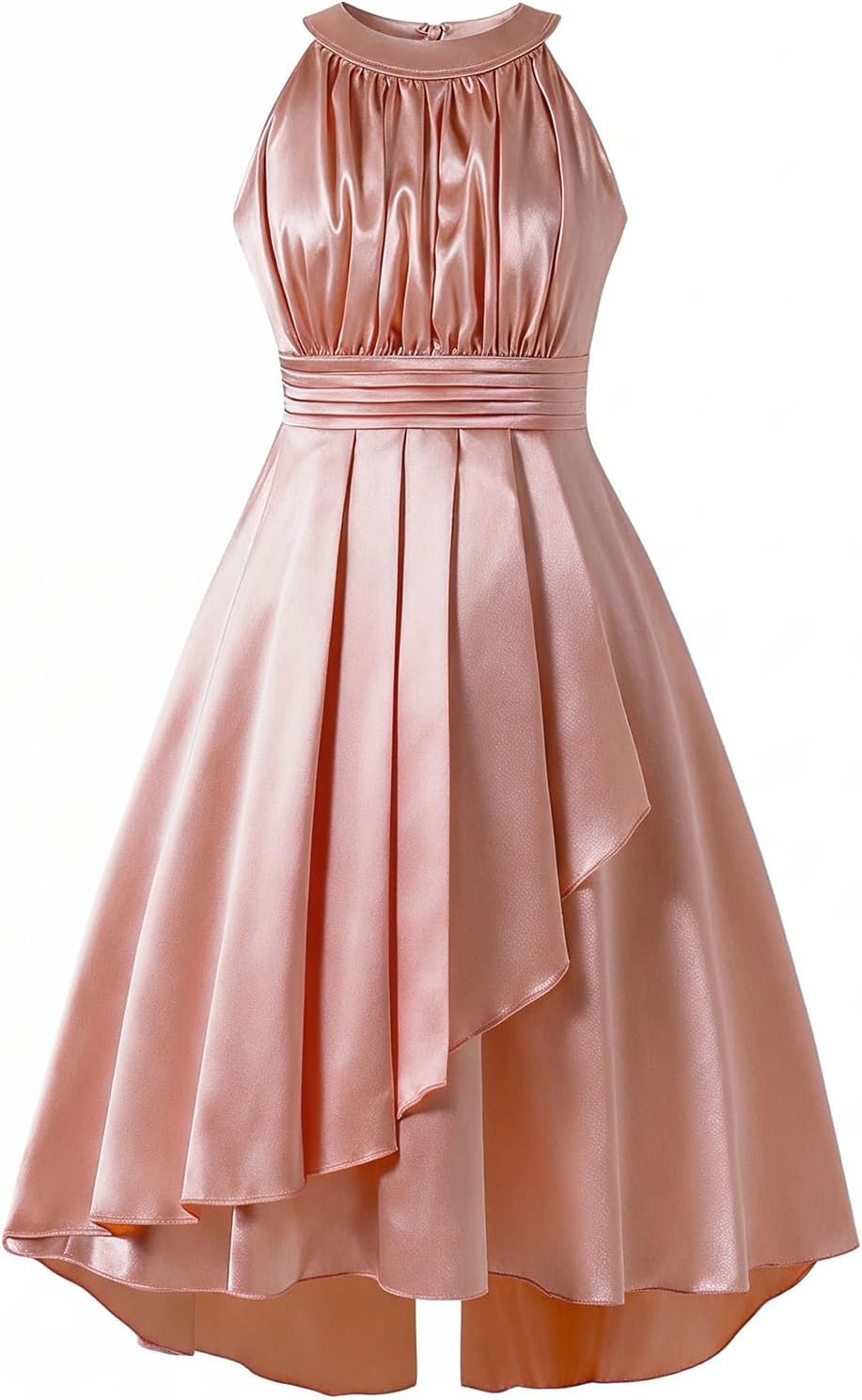 SHENHE Girl's Halter Neck Midi Dress Chiffon A Line Flowy Junior Bridesmaid Wedding Guest Dress