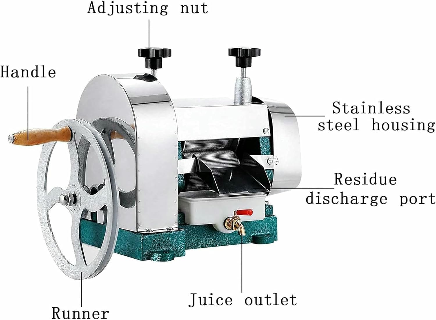 Manual Sugarcane Juicer,Sugar Cane Press Machine,Sugarcane Juice Extractor,for Fruit Shops, Beverage Shops~/