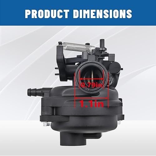 Miniatura 4 de 799584 Carburador para cortacésped Troy Bilt TB110 TB200 B110 B&S 09P702 550EX, 625EX, 675EX, 725EXI 140cc Motores Reemplaza 594058 594057 592361