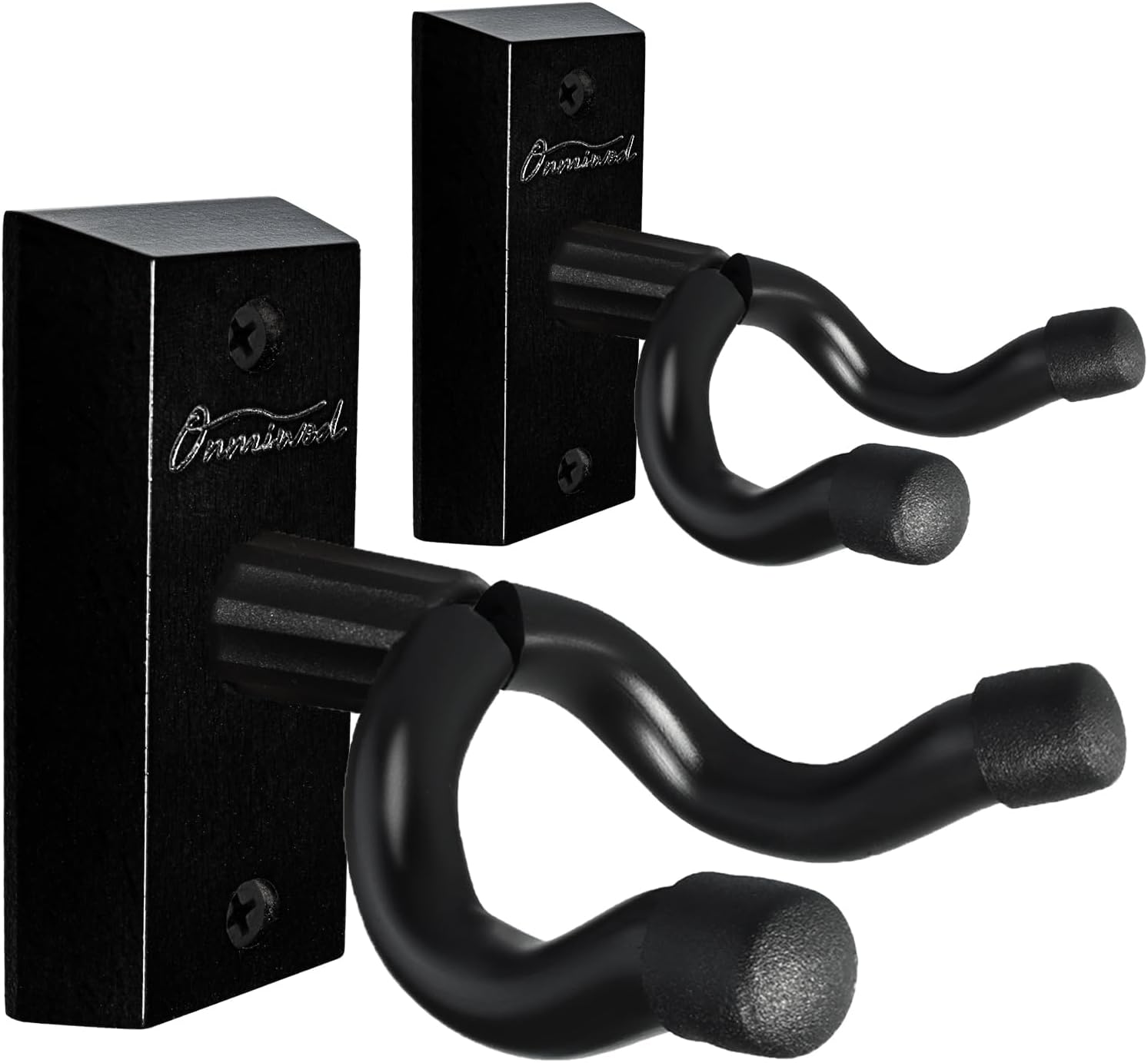 Guitar Wall Mount 2 Pack, Real Hardwood Guitar Hanger, U-Shaped Guitar Wall Hanger Mount, Guitar Holder Hook Stand for Acoustic, Electric Guitar, Banjo, Bass, Gift for Guitar Player Men Boy