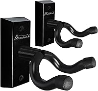 Vista 15 de Soporte de pared para guitarra, paquete de 2 soportes para guitarra de madera dura de acacia, soporte de pared para guitarra en forma de U, soporte