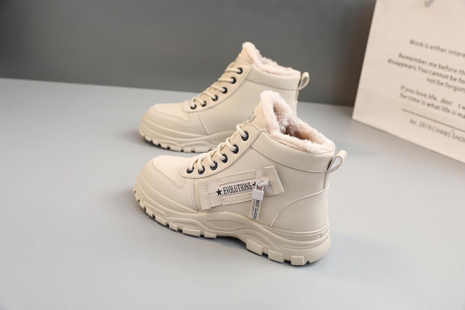 Snow Boots Womens Warm Fur Lined Winter Boot Comfortable Ankle Booties Outdoor Anti Slip Shoes Waterproof Short Boots - Image 3