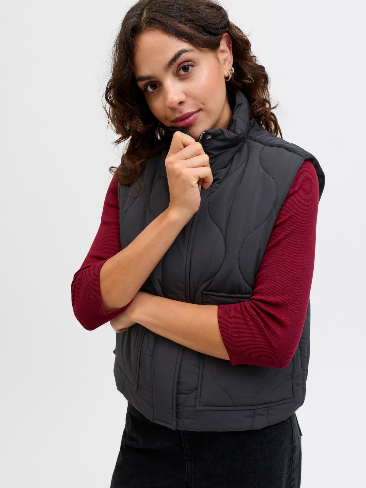 JJXX Quilted Vest Jxserena-Gilet Trapuntato Otw SN Donna