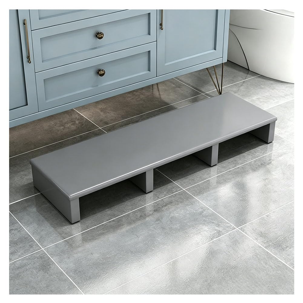 Ghygetrich Step Stool, Footstool Step Up Stool Step Stool for Adults Wooden Step Stool Steps for Elderly Outdoor Steps Grey 80x30x20cm