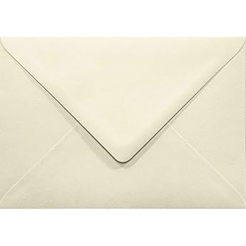 Netuno 100 Envelopes Ecru Ribbed DIN B6 12.5 x 17.5 cm Festive and Stylish 120 g Aster Laid Ivory   Elegant and high-quality cream-coloured envelopes textured paper for weddings invitations