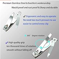 Vista 3 de Juego de cortaúñas, cortaúñas de pies, cortadores de uñas, cortaúñas de acero inoxidable para dedos de los pies (grande y pequeño)