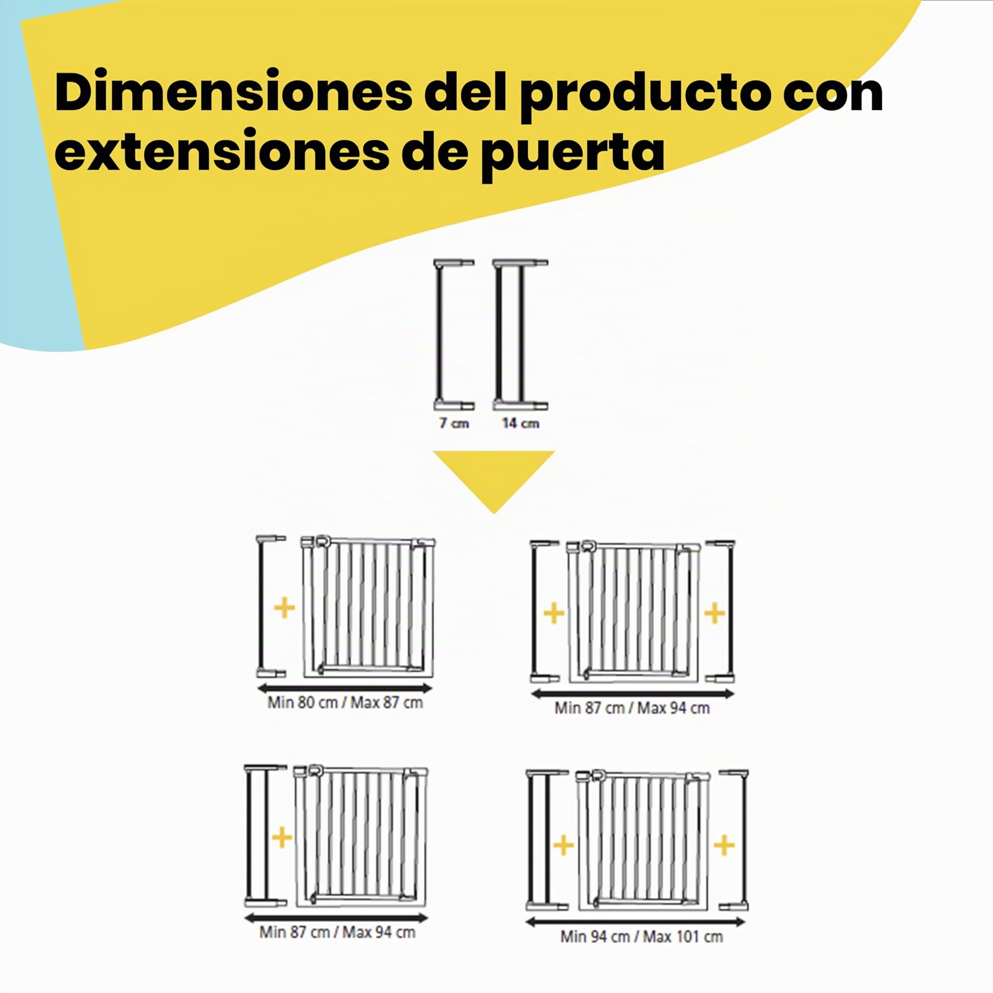 Safety 1st Flat Step, Barrera Seguridad Niños Escalera Presión, 73–80cm (máx. 101cm), Valla Seguridad Infantil Ultraplana, Apertura con 1 sola Mano, Sin Tornillos (Sin Taladros), Blanca