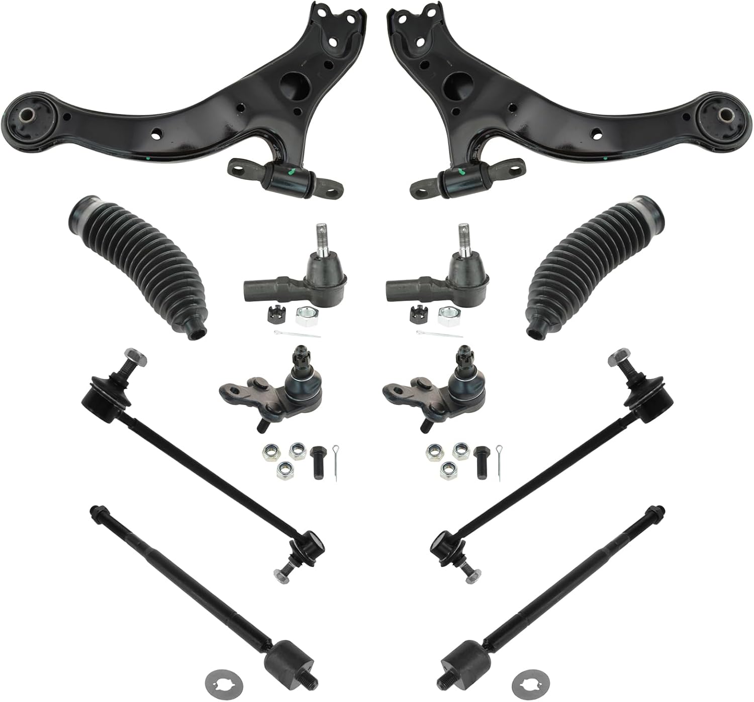 TRQ Front Steering & Suspension Kit Compatible with 1998-2004 Toyota Avalon 1999-2003 Solara
