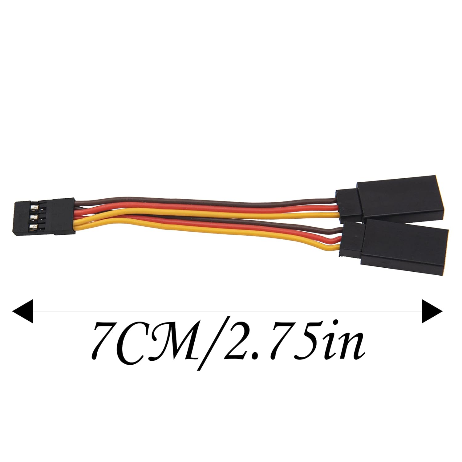 6Pcs ShareGoo JR Style Servo Splitter Cable, 2.75" Servo 1 Male to 2 Female JR Y Harness Y Cable Extension Wire for RC Models Car Airplane Helicopter Drone Boat