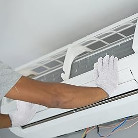 Patelai 3 Pairs Microfiber Plant Dusting Gloves Leaf Cleaning Gloves for Indoor Plants, Blinds, Furniture, House(Large,White)