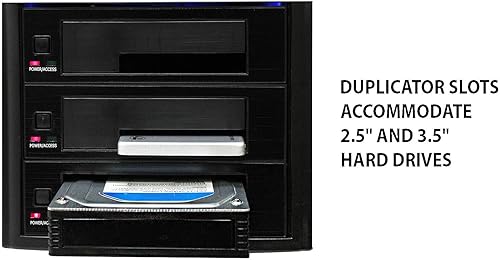 Miniatura 4 de Systor Duplicadora de discos duros HDDSSD 13 - 5.4 GBminuto - Copiadora y borradordesinfectante independiente para múltiples discos SATA 3.5 y 2.5