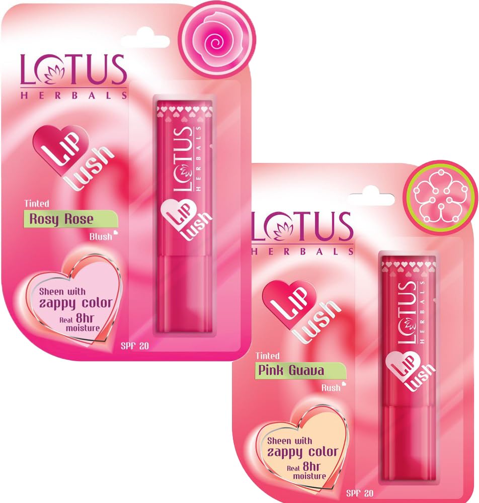 lotus herbals Lip Lush-Pink Guava Rush_3.5g + Rosy Rose Blush_3.5g (Set of 2)-image-11