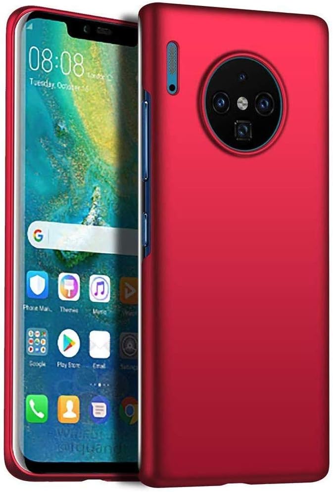 for Huawei Mate 30 Pro Case,Frosted Ultra Thin PC Hard Back Cover for Huawei Mate 30 Pro Smartphone - Red