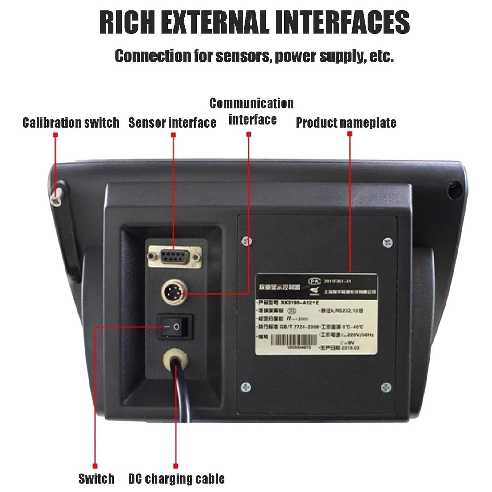 Kit Bilancia per Bestiame, Bilancia per Scivolo per Bovini, Bilancia Elettronica per Bestiame, Kit Bilancia per Animali, Bilancia da Pavimento, Bilancia a Celle di Carico,2000KG