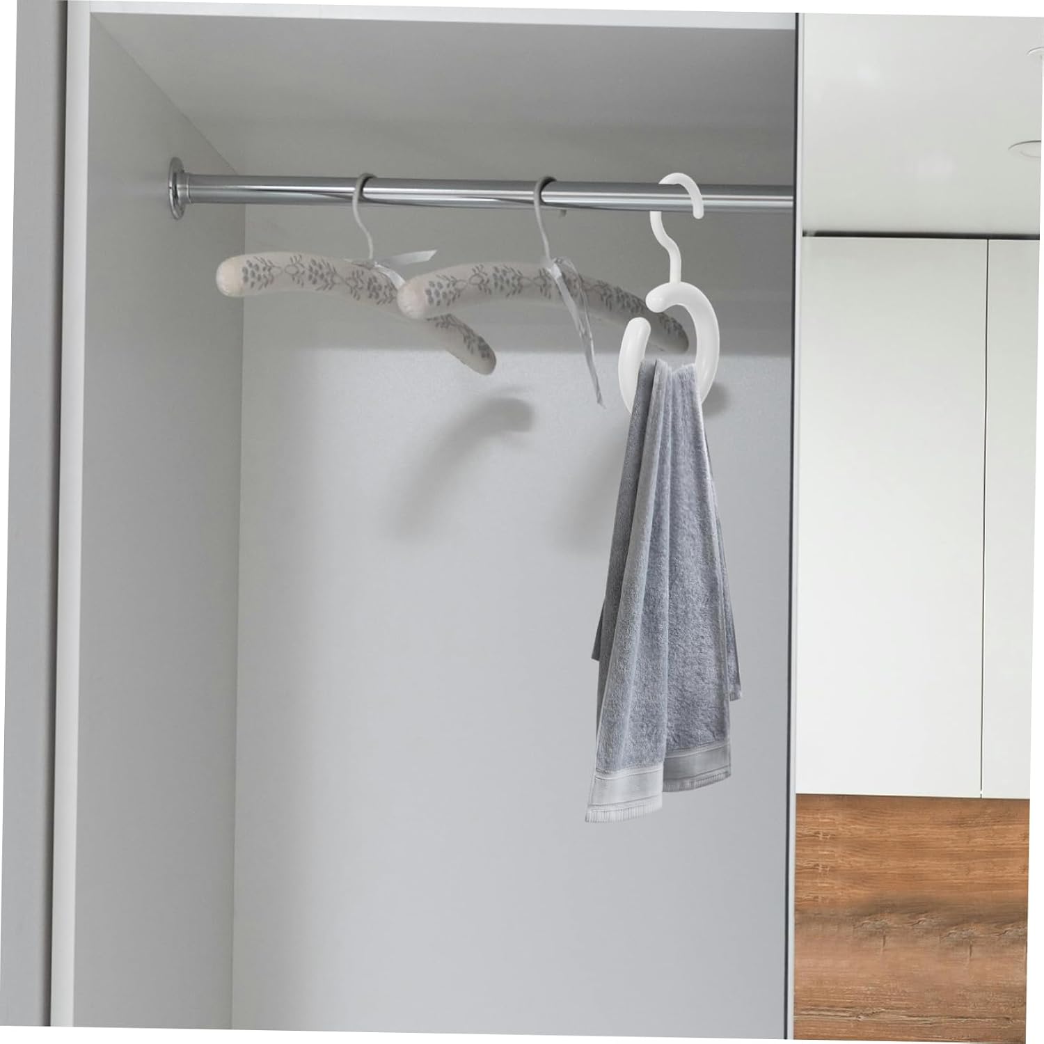10pcs Round Scarf Hanger Hooks for Closet Home Storage Organizer