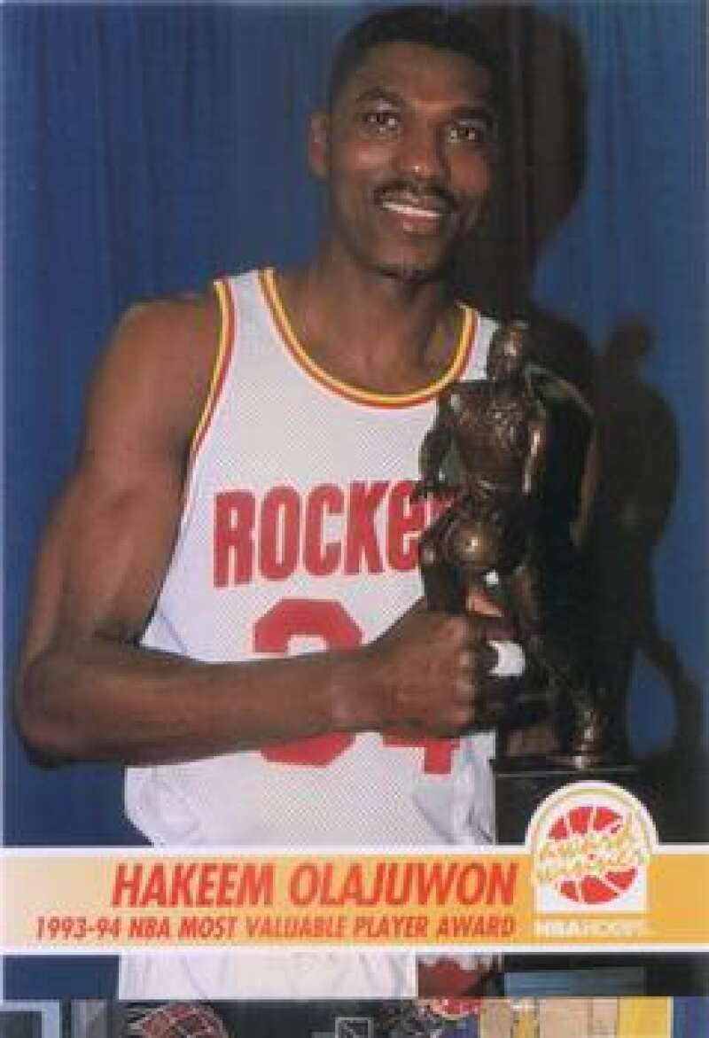 Amazon.com: 1994-95 NBA Hoops Series 1#260 Hakeem Olajuwon Houston Rockets  AW Official Basketball Trading Card made by SkyBox : Collectibles & Fine Art