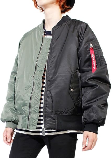 ビッグma 1 メンズ ブルゾン ミリタリー ワイド オーバーサイズ ロング ビッグシルエット F クレイジー コート ジャケット 通販