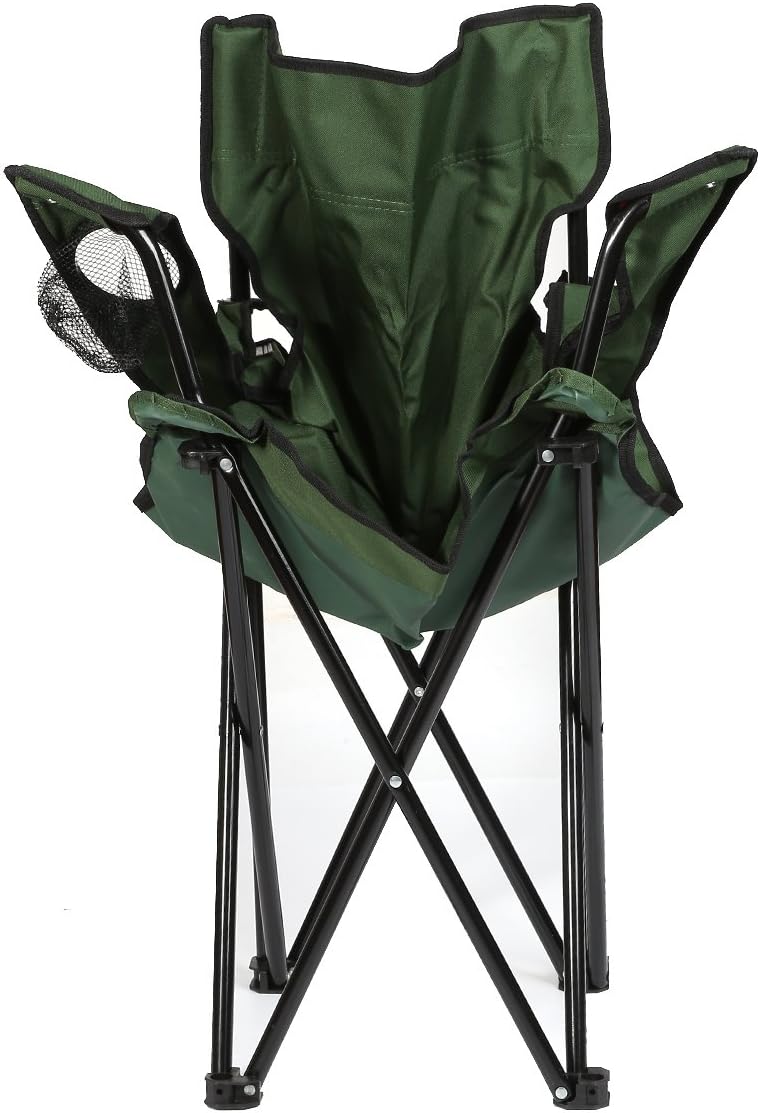 SPRINGOS Chaise De Pêche Pliable Avec Porte-Gobelet - Chaise Camping Confortable Charge 120kg