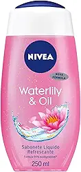NIVEA Sabonete Líquido Waterlily & Oil 250ml - Refrescante com fragrância de lírio d’água e óleo, fórmula 100% biodegradável, sensação de pele macia, fresca e bem cuidada