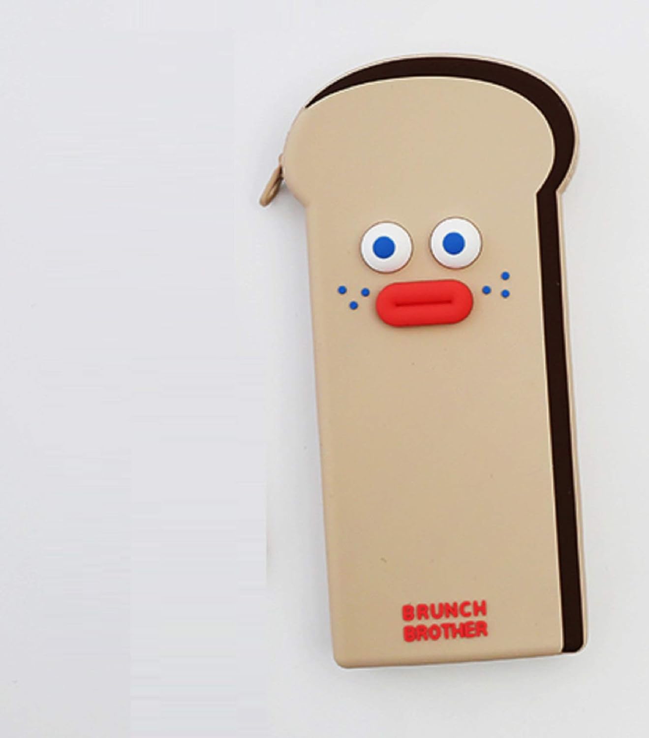 Silicone Pencil Pen Case Pouch Bag Organizer (Toast)